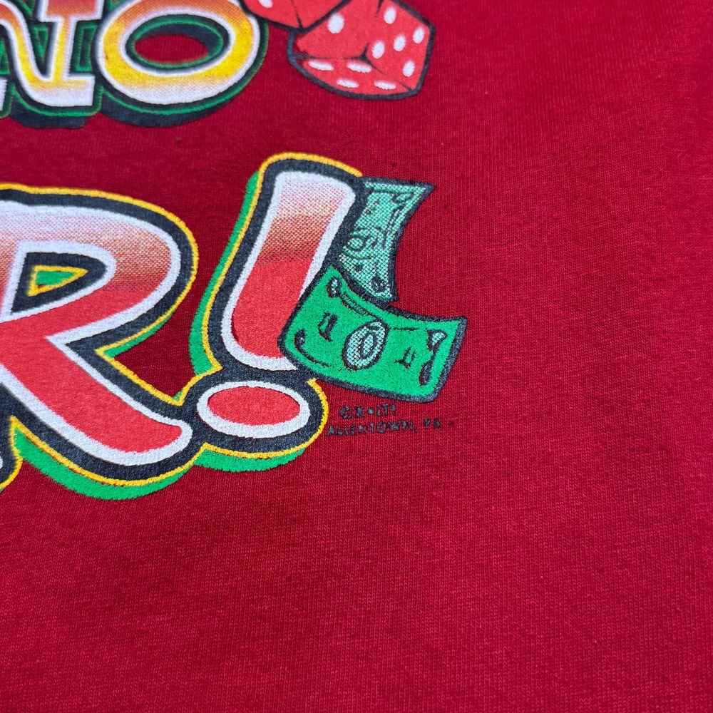 Casino Gambling T Shirt XL Red 1 Casino 2 Casino 3 Casino Poor Graphic Y2K - Picture 3 of 11